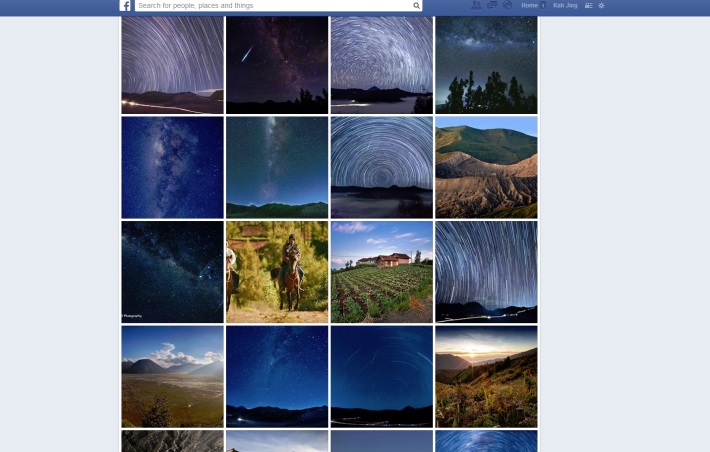 Facebook decided to box every single photo uniformly. While it should work well in theory, the result is a neat organisation, but at the cost of limiting the picture beauty while looking at the whole album.